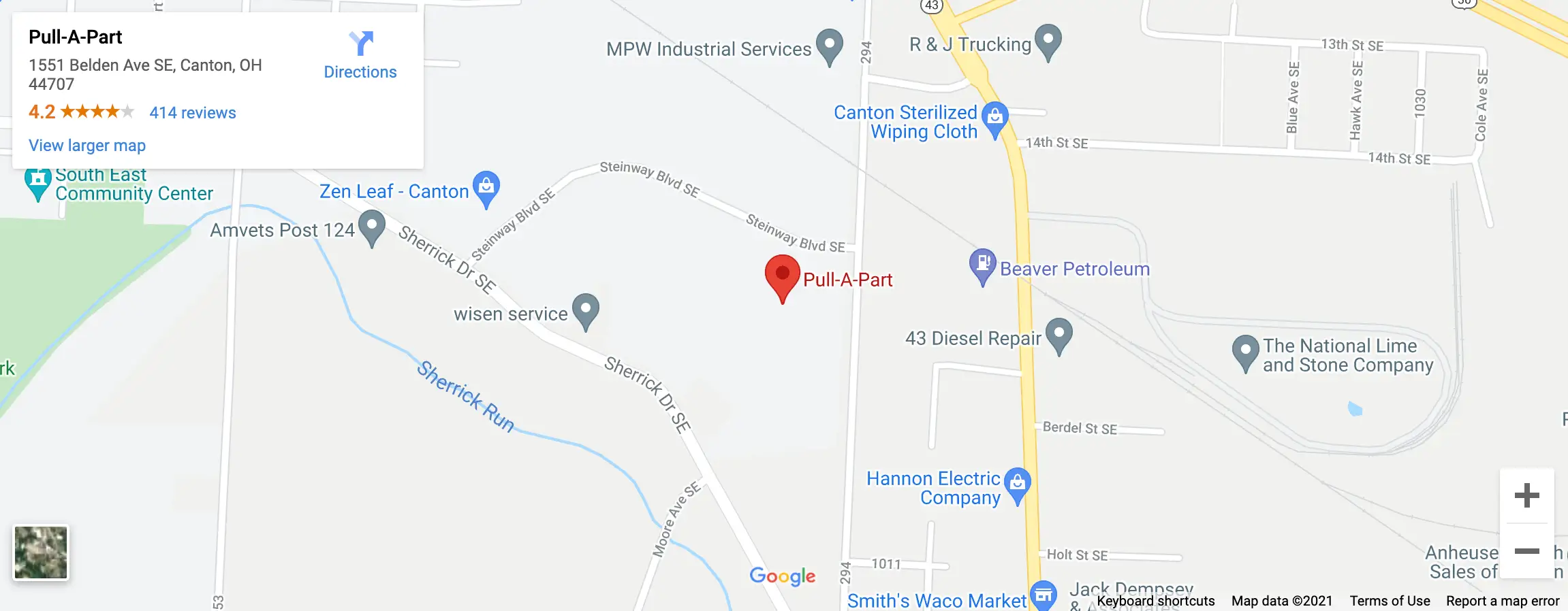 Get Directions to Pull-A-Part Canton
