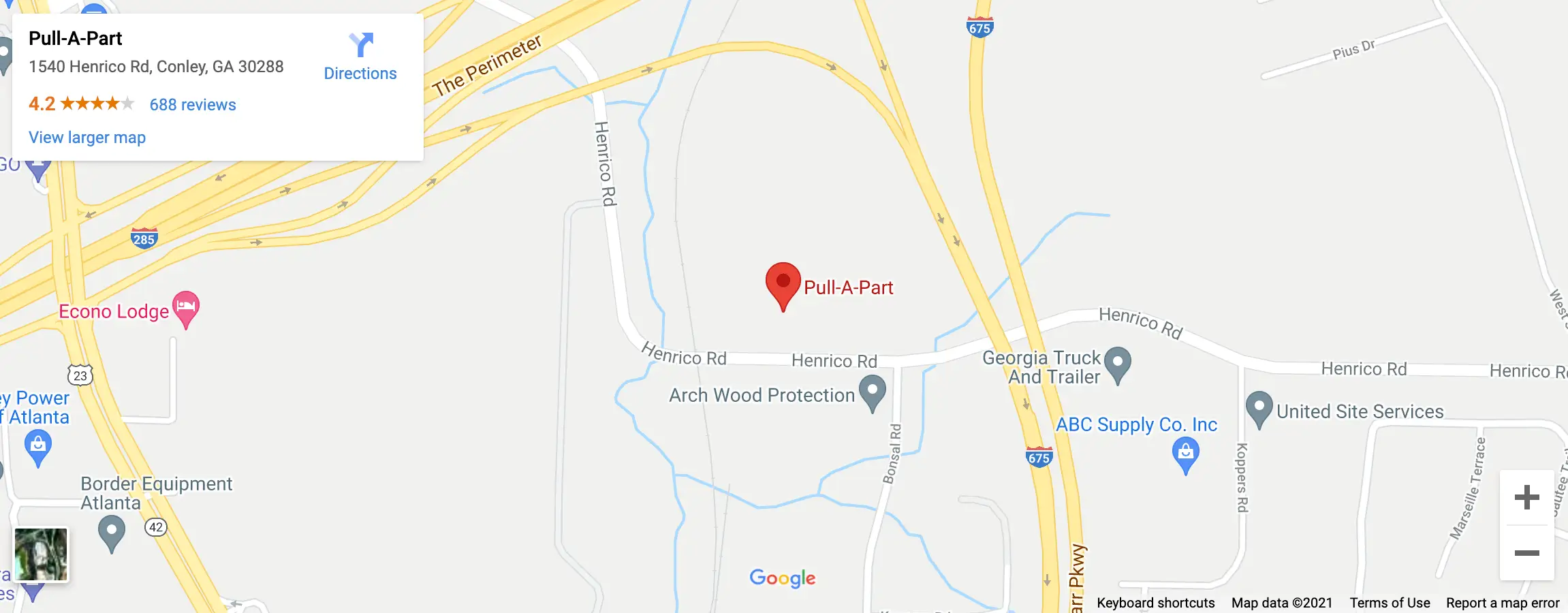 Get Directions to Pull-A-Part Atlanta South